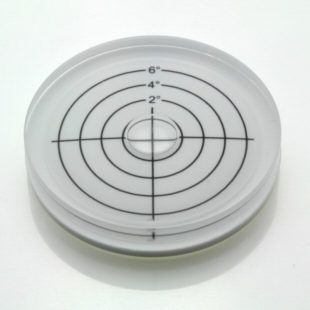 AV60/6 – Plastic circular level, Ø60x12mm, range 0-6°