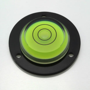 AVF43BG – Plastic circular level, Ø43mm, green liquid