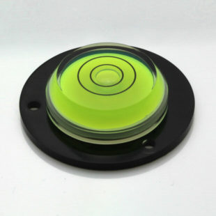 AVF43BG – Plastic circular level, Ø43mm, green liquid