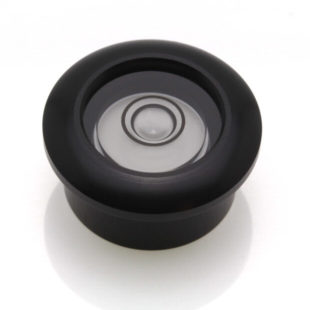 CF22B – Flush Mount Circular Level, Ø22mm, Black