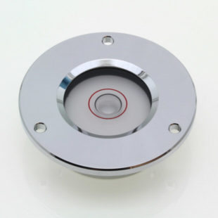 CGF50 – Flush mount circular level, Ø50mm, chrome, Glass vial