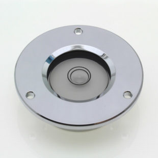 CPF50 – Flush mount circular level, Ø50mm, chrome, plastic vial