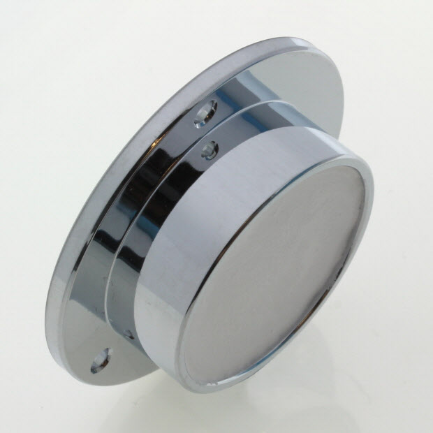 CPF50 – Flush mount circular level, Ø50mm, chrome, plastic vial