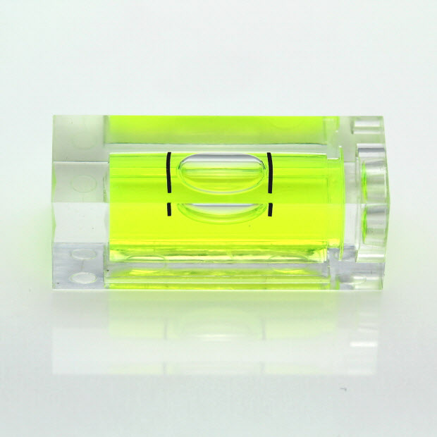 SC32 - Libelle aus Kunststoff mit quadratischem Querschnitt, 32x12x12mm, grüne Flüssigkeit