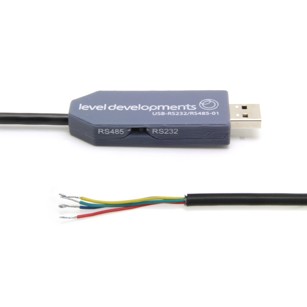 USB-RS232/RS485-01 – USB to RS232/RS485 Communication Cable and 2 Meter Cable with Bare Ends