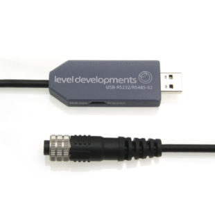 USB-RS232/RS485-02 – USB to RS232/RS485 Adaptor, 12V Power Output, M12 Connection