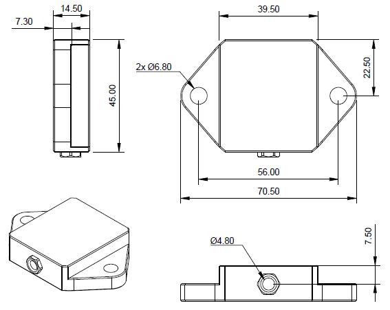 TDR-2-25 - (G-NSDOG-001 replacement), dual axis inclinometer